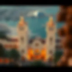 Aerial view of Al Kahil Gate showcasing its architectural elegance