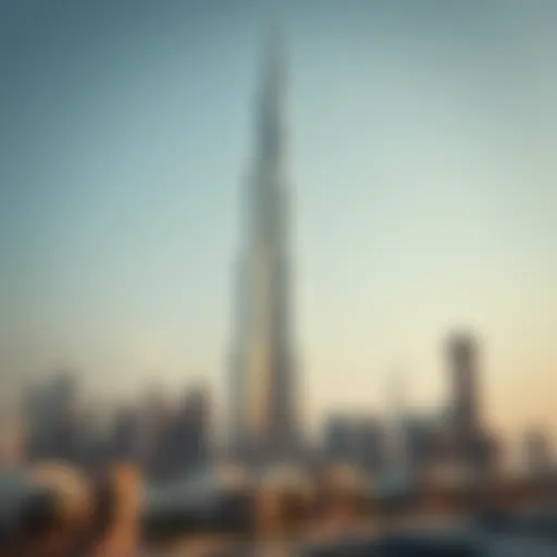 The breathtaking Burj Khalifa soaring above the Dubai skyline