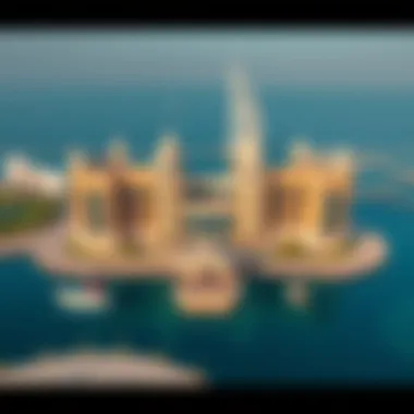 Palm Jumeirah: An Architectural Wonder of Design Aerial view of the Palm Jumeirah, showcasing its unique design