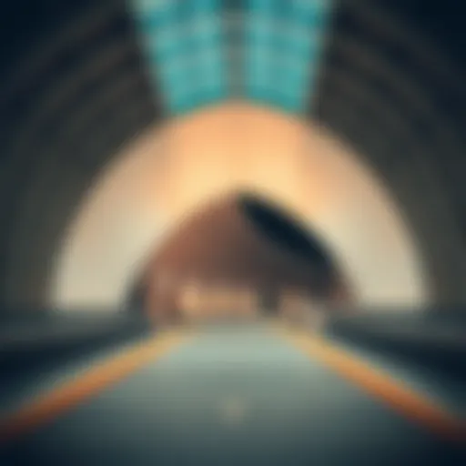 Architectural detail of Dubai Creek Metro Station showcasing modern design