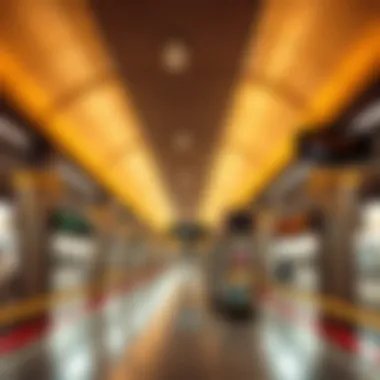 Interior view of the Dubai Creek Metro Station emphasizing passenger facilities