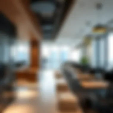 Interior design of Emaar office space highlighting functionality