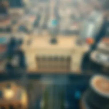Urban Landscape: Aerial Perspective of Dubai's Gates Aerial view of Dubai's cityscape highlighting the gates