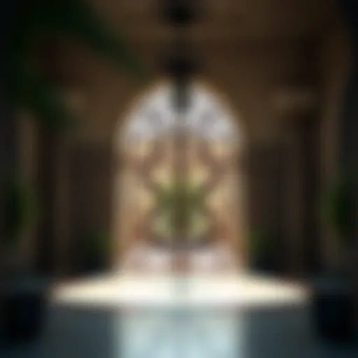 Ornate entrance gate showcasing Dubai's architectural elegance