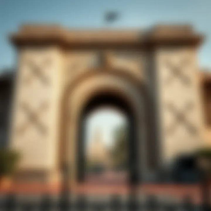 Historical gate reflecting Dubai's cultural heritage