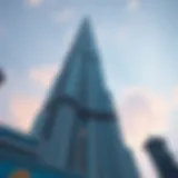 Burj Khalifa soaring into the sky