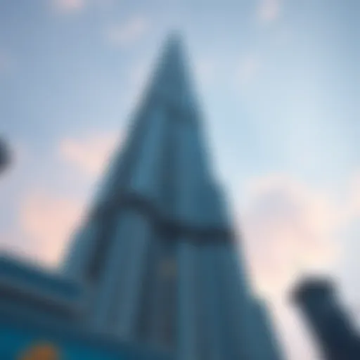 Burj Khalifa soaring into the sky