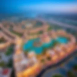 Aerial view of Madinat Khalifa Al-Furjan showcasing its layout