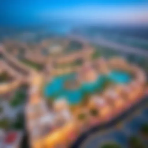 Aerial view of Madinat Khalifa Al-Furjan showcasing its layout