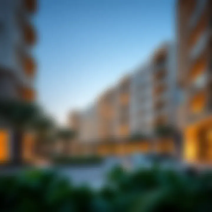 Modern residential buildings in Madinat Khalifa Al-Furjan
