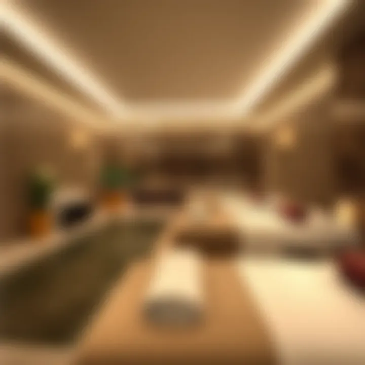 Tranquil spa area with serene ambiance and luxurious treatment options
