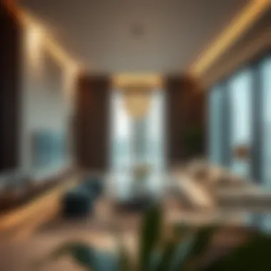 Modern Apartment Interiors in Al Barsha Luxurious apartment interiors highlighting modern design in Al Barsha.