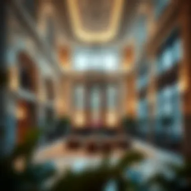 Interior view highlighting the elegant design elements within the Kawakeb Building