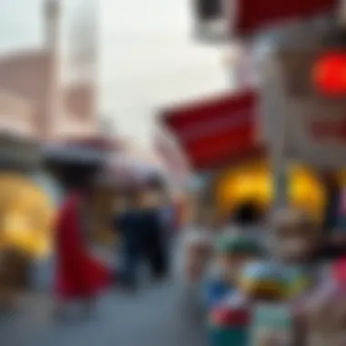 Cultural Market Scene in Dubai Vibrant market scene reflecting Dubai's rich cultural diversity