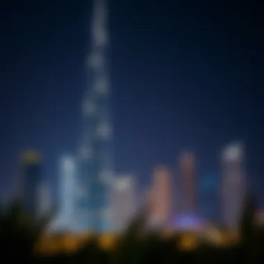The Palm Tower: Illuminated Beauty at Night Night view of The Palm Tower illuminated against the Dubai skyline