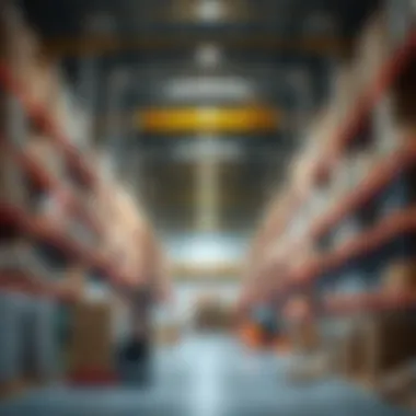 Logistics Operations in a Warehouse Logistics operations in a warehouse with advanced technology and equipment.