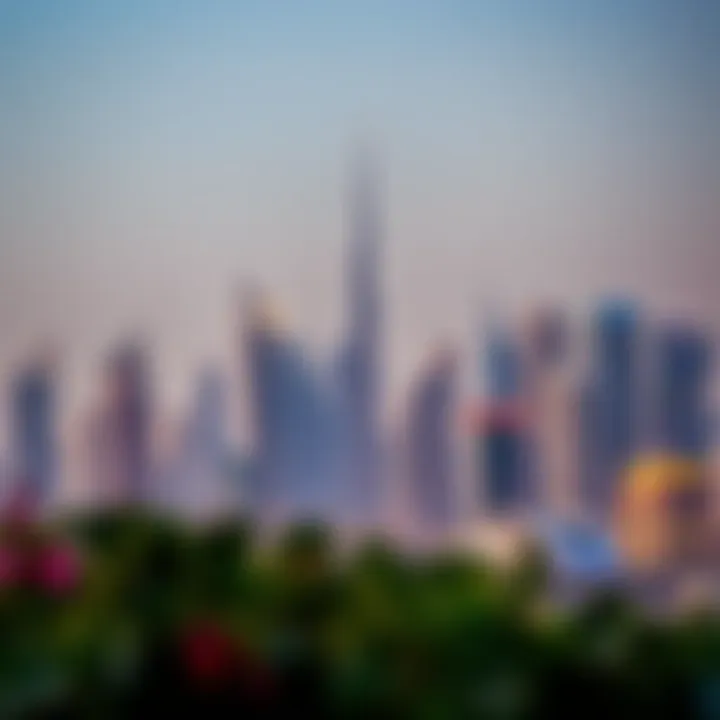 Dynamic Dubai skyline showcasing luxury properties