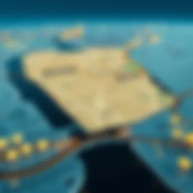 Key Investment Zones in Sharjah Map highlighting key investment zones in Sharjah