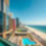 Breathtaking view of Jumeirah Beach with clear blue skies