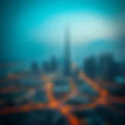 Aerial view of iconic Dubai skyline emphasizing real estate