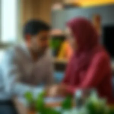 Resolving Rental Disputes in Dubai Two individuals discussing over a table