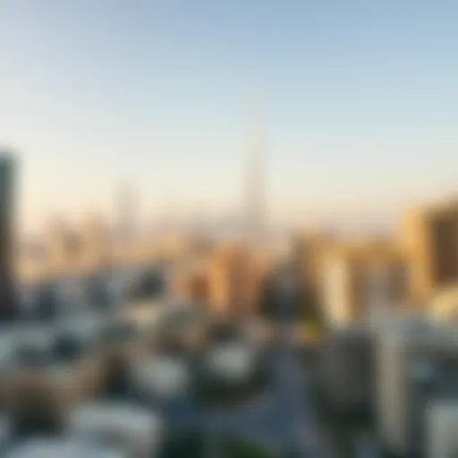 Dubai skyline with residential buildings
