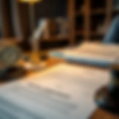 Legal Framework of Rental Agreements Contract and legal documents on a desk