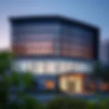 Modern business center exterior showcasing architectural elegance